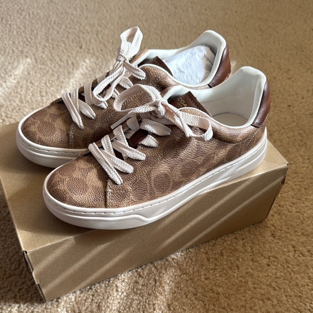 Coach Brown Khaki Sneakers - Picture 5 of 5
